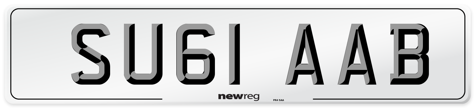 SU61 AAB Number Plate from New Reg